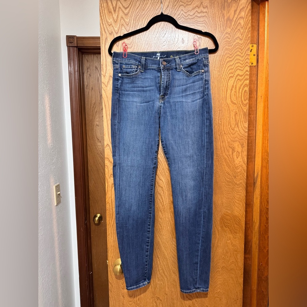 7 For All Mankind Dark Blue Skinny Jeans
